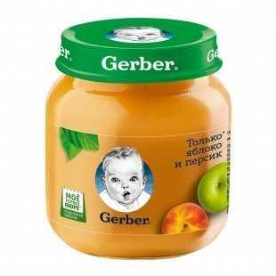 Фруктовое пюре Gerber Яблоко и персик