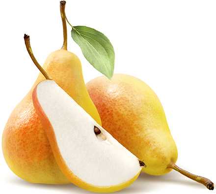 Груши на белом фоне