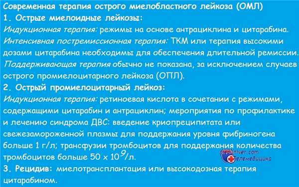 Современная терапия острого миелобластного лейкоза
