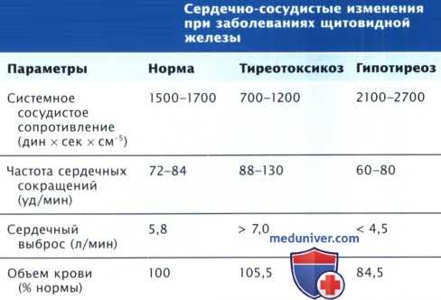 Сердечно-сосудистая система в норме и при болезнях щитовидной железы
