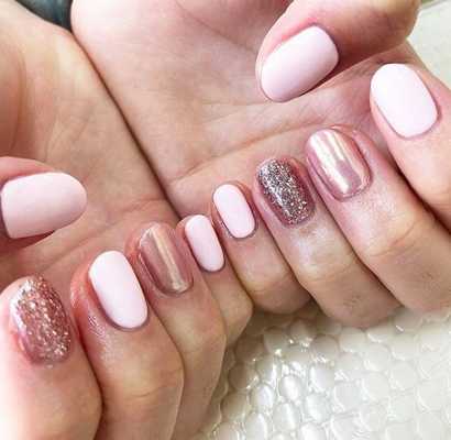 лак оттенка розовое золото