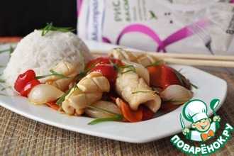 Рецепт: Кальмар с овощами по-китайски