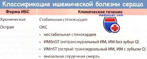 Классификация ишемической болезни сердца (ИБС)