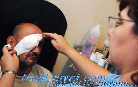 первая помощь при производственных травмах глаза