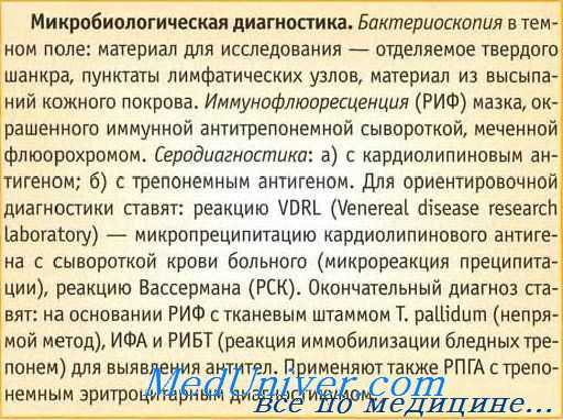 Микробиологическая диагностика сифилиса