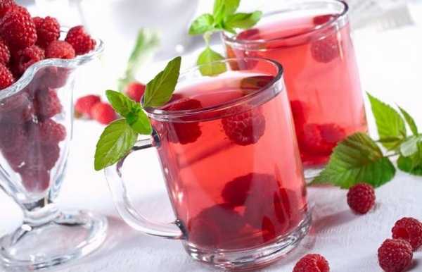 чай с малиной