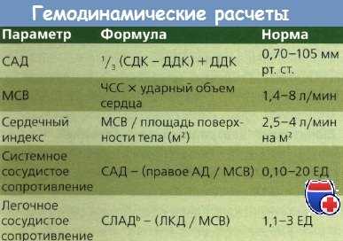 Гемодинамические расчеты