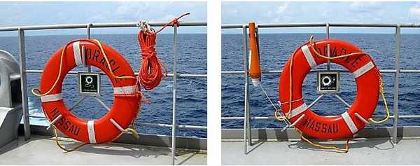 Спасательные круги со спасательным линем