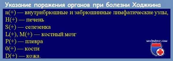 Поражение органов при болезни Ходжкина