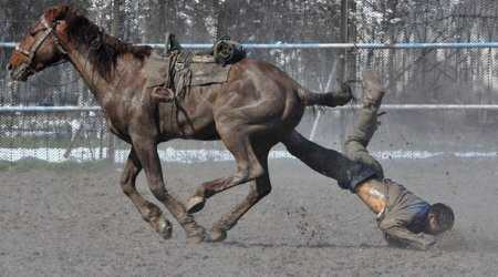 Фото падения всадника