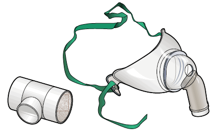 Рисунок 5. Тепловлагообменник (слева) и трахеостомический воротник (справа)