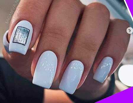 Красивый белый маникюр: зима 2020-2021