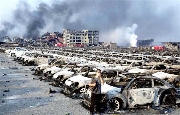 Последствия после взрывов.